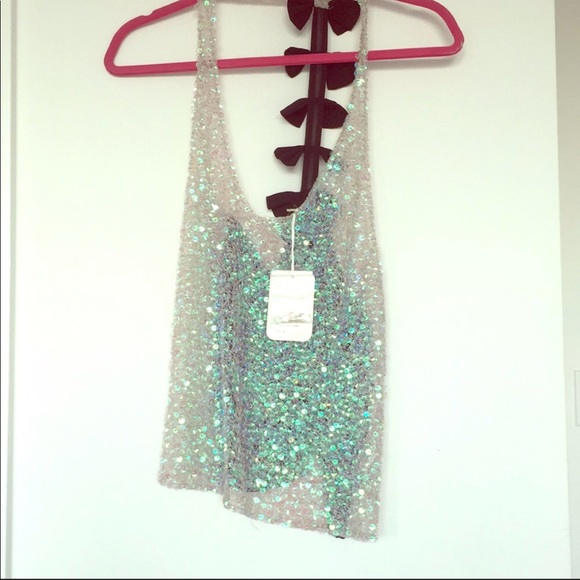Sparkley LF top, never worn with tags! - Picture 1 of 2